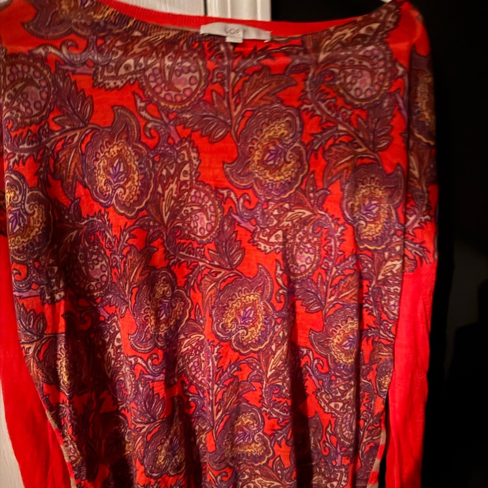 Size XL Ann Taylor Paisley Loft Sweater